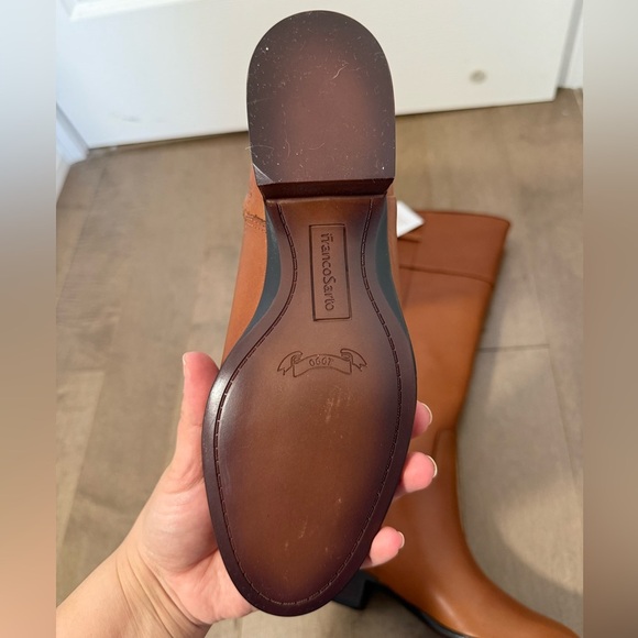 Franco Sarto Jazrin Cognac Knee-High Riding Boots. NWT- size 6.5 wide calf - Picture 9 of 13